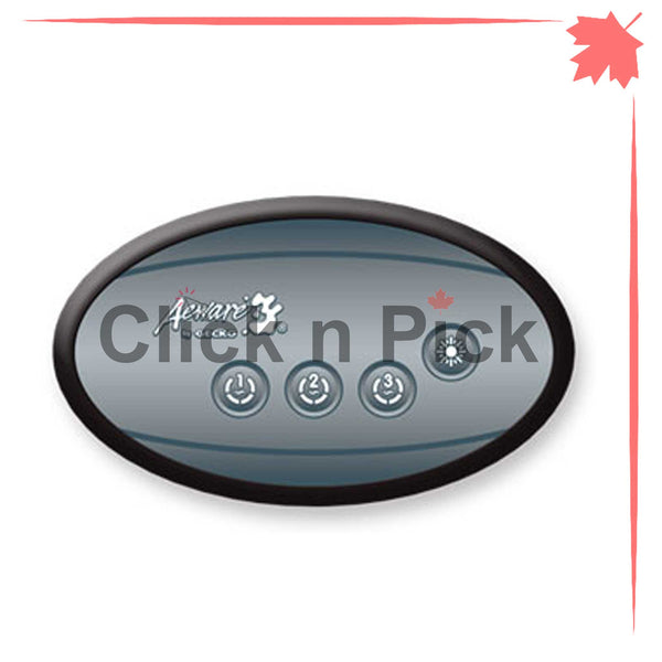 0607-005019 Gecko IN.K120-3OP Auxiliary Topside Control with Overlay 4-Button Oval - Click N Pick Canada