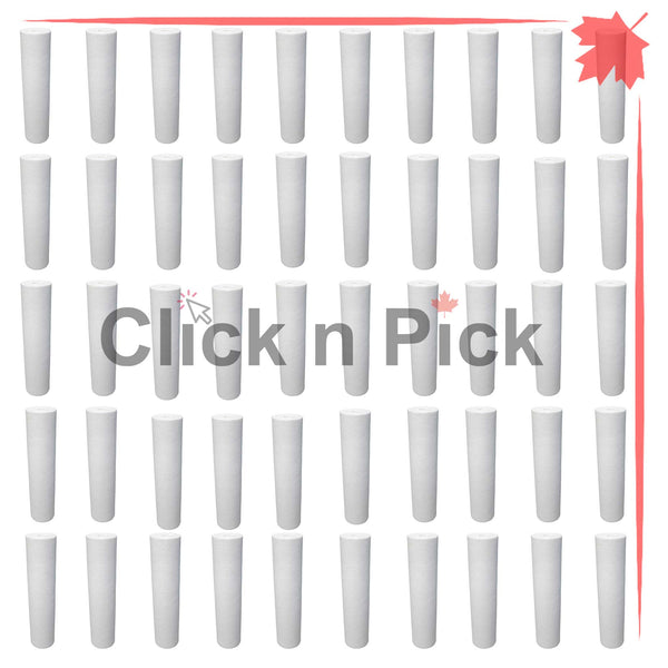 1227869-V | Valuetrex 10 Micron Spun Sediment Water Filter 10” x 2.5” (50 pack) - Click N Pick Canada