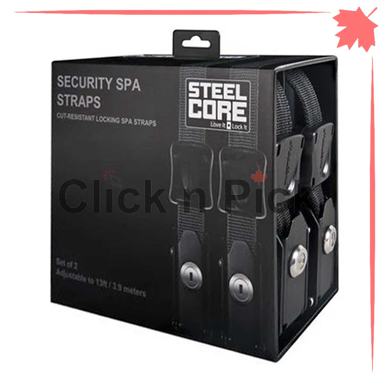 Steel Core Spa Accessory Safety Straps Black - Click N Pick Canada